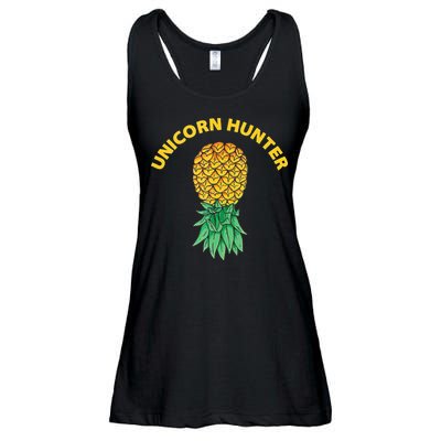 Polyamory With Upside Down Pineapple And Unicorn Hunter Ladies Essential Flowy Tank