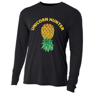 Polyamory With Upside Down Pineapple And Unicorn Hunter Cooling Performance Long Sleeve Crew