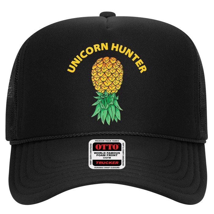 Polyamory With Upside Down Pineapple And Unicorn Hunter Trucker Hat