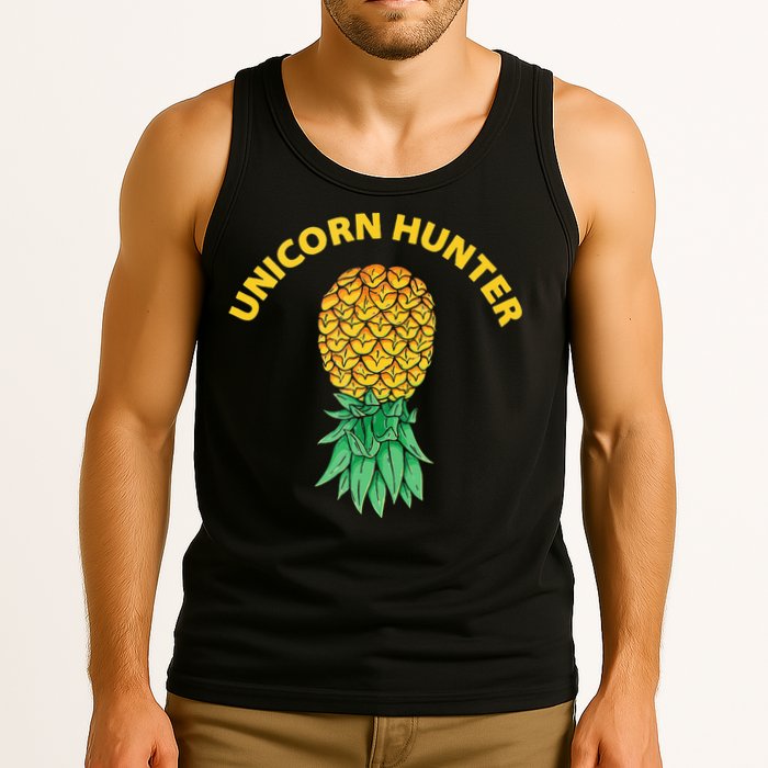 Polyamory With Upside Down Pineapple And Unicorn Hunter Tank Top