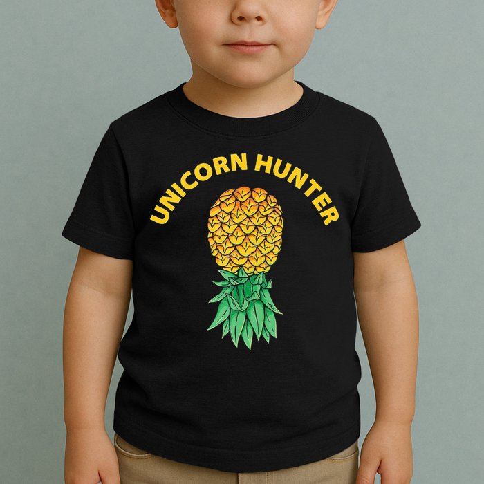 Polyamory With Upside Down Pineapple And Unicorn Hunter Toddler T-Shirt