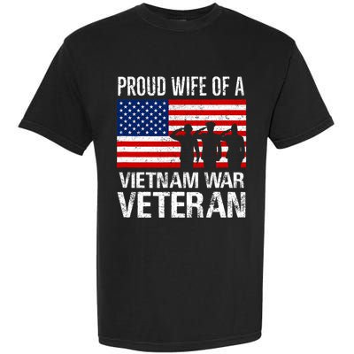 Proud Wife Vietnam War Veteran Husband Wives Matching Design Garment-Dyed Heavyweight T-Shirt
