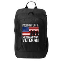 Proud Wife Vietnam War Veteran Husband Wives Matching Design City Backpack