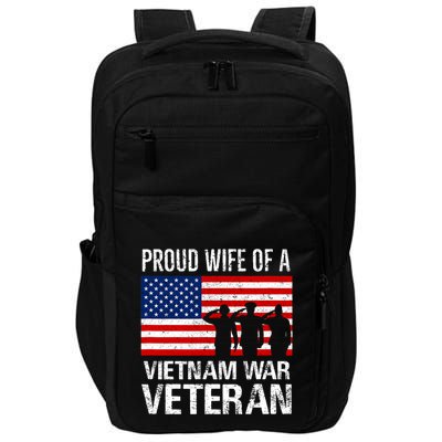 Proud Wife Vietnam War Veteran Husband Wives Matching Design Impact Tech Backpack