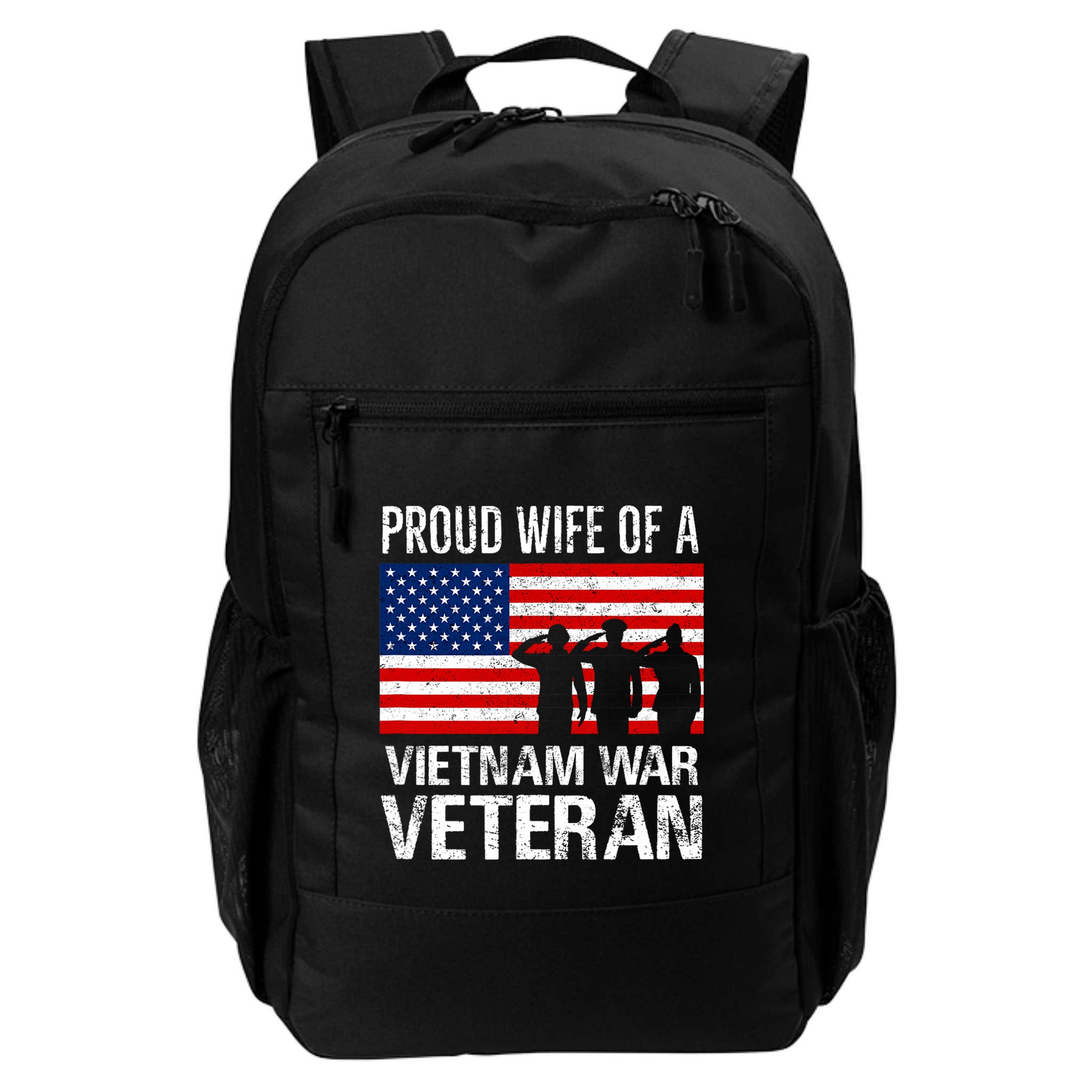 Proud Wife Vietnam War Veteran Husband Wives Matching Design Backpack
