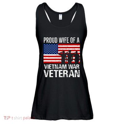Proud Wife Vietnam War Veteran Husband Wives Matching Design Ladies Essential Flowy Tank