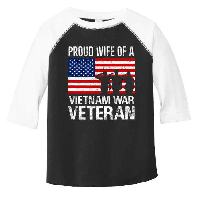 Proud Wife Vietnam War Veteran Husband Wives Matching Design Toddler Fine Jersey T-Shirt