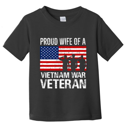 Proud Wife Vietnam War Veteran Husband Wives Matching Design Toddler T-Shirt