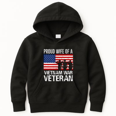 Proud Wife Vietnam War Veteran Husband Wives Matching Design Kids Hoodie