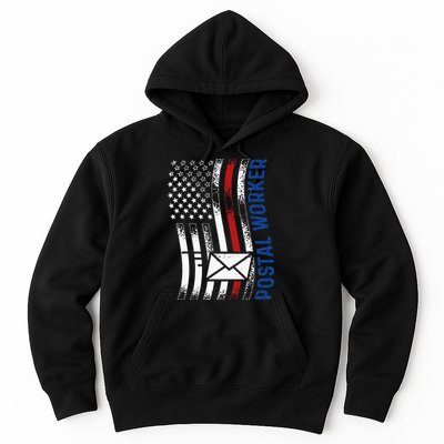 Postal Worker Vintage USA American Flag US Postal Hoodie