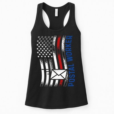 Postal Worker Vintage USA American Flag US Postal Womens Tank Top