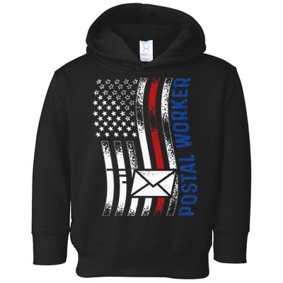 Postal Worker Vintage USA American Flag US Postal Toddler Hoodie