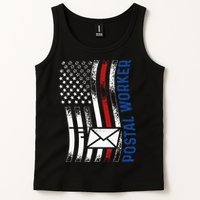 Postal Worker Vintage USA American Flag US Postal Tank Top
