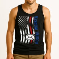 Postal Worker Vintage USA American Flag US Postal Tank Top