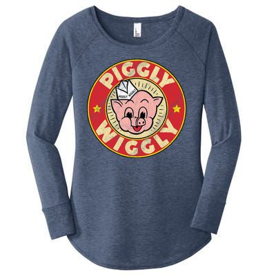 Piggly Wiggly Vintage Retro Women's Perfect Tri Tunic Long Sleeve Shirt