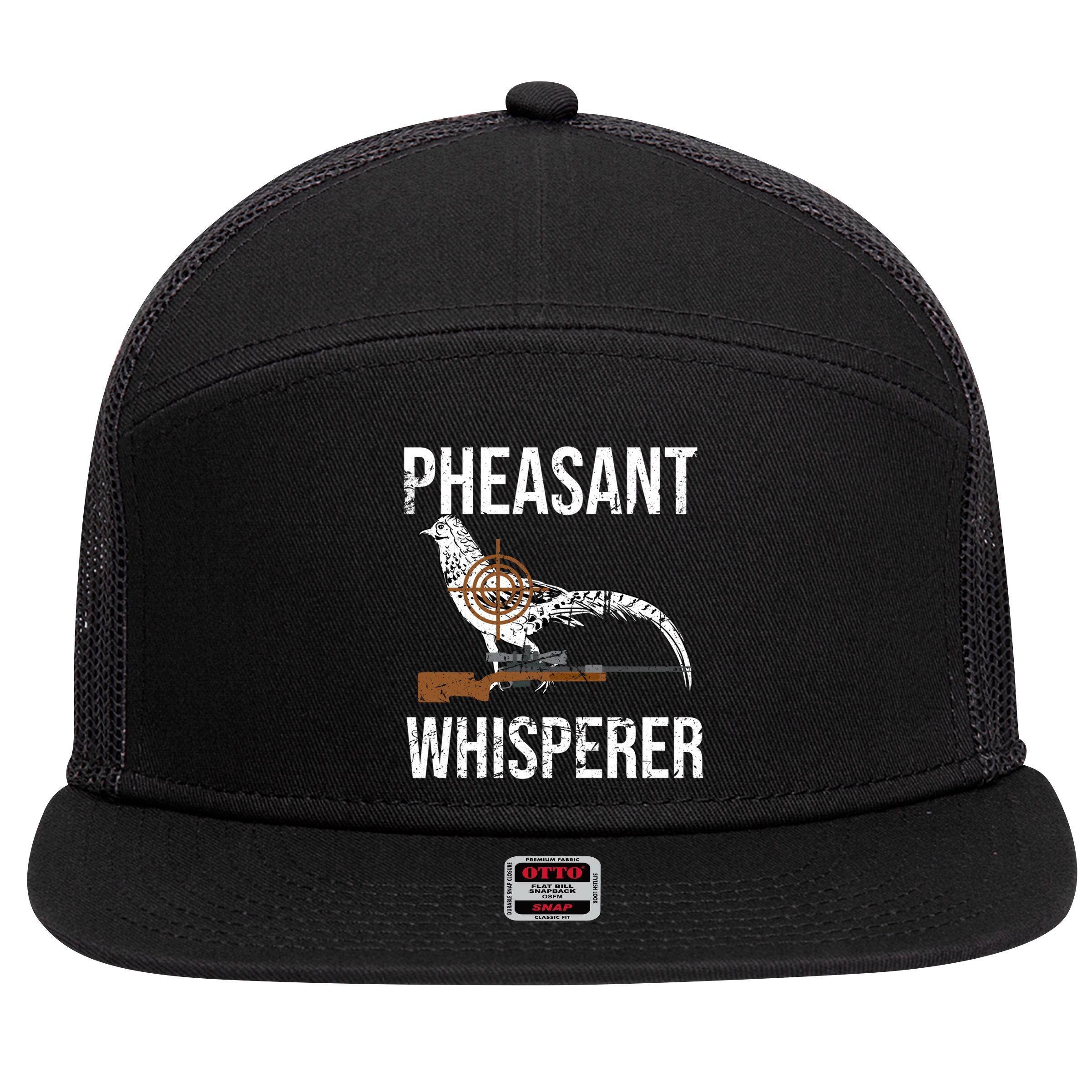 Pheasant Whisperer Varmint Pheasant Hunting Lover Great Gift 7 Panel Mesh Trucker Snapback Hat