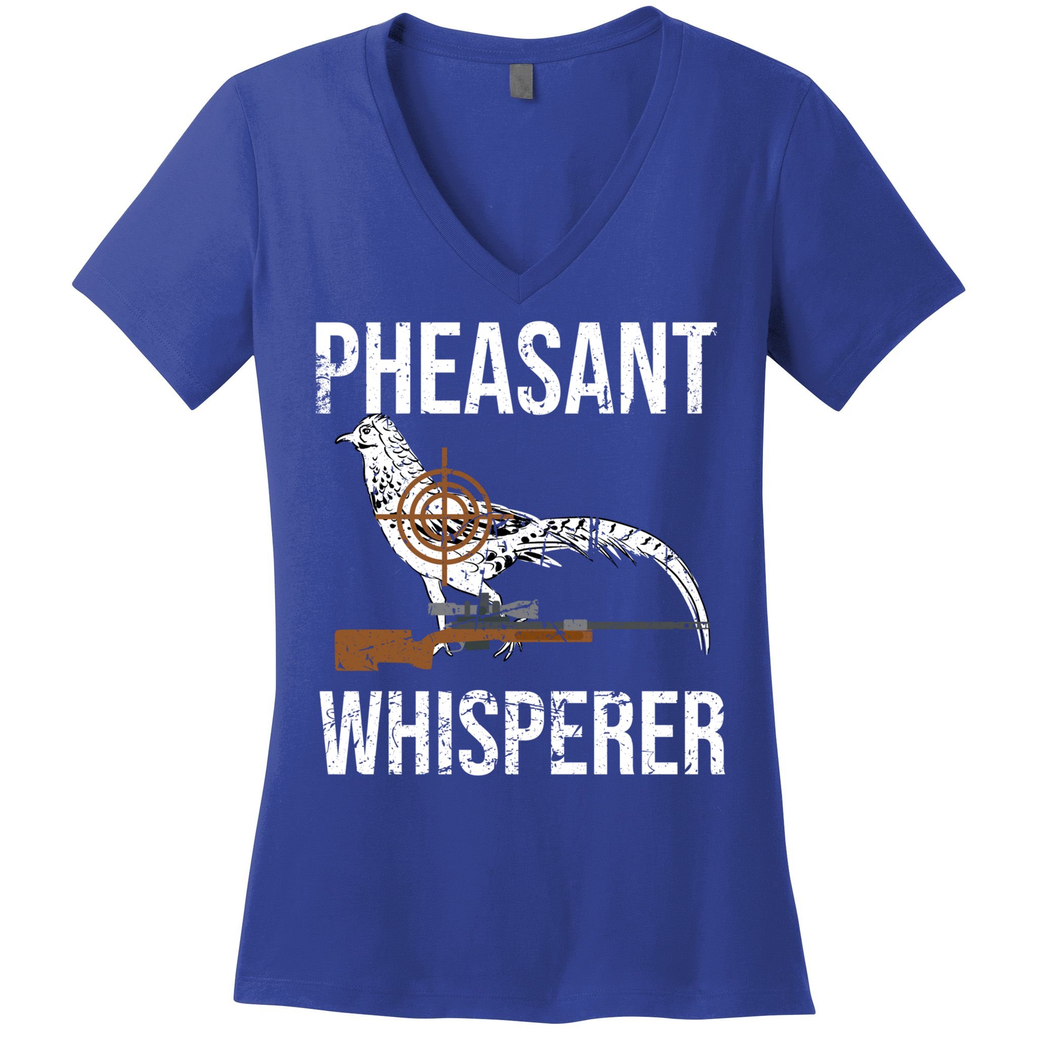 Pheasant Whisperer Varmint Pheasant Hunting Lover Great Gift Women's V-Neck T-Shirt