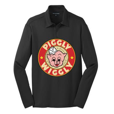 Piggly Wiggly Vintage Silk Touch Performance Long Sleeve Polo