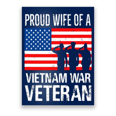 Proud Wife Vietnam War Veteran Husband Wives Matching Design Poster