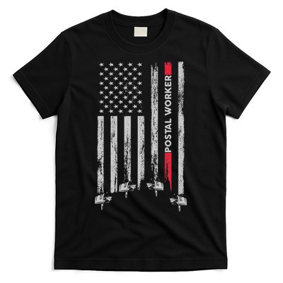 Postal Worker Vintage Usa American Flag Us Postal T-Shirt