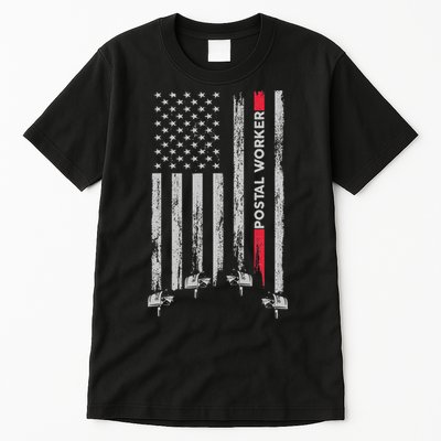 Postal Worker Vintage Usa American Flag Us Postal Tall T-Shirt