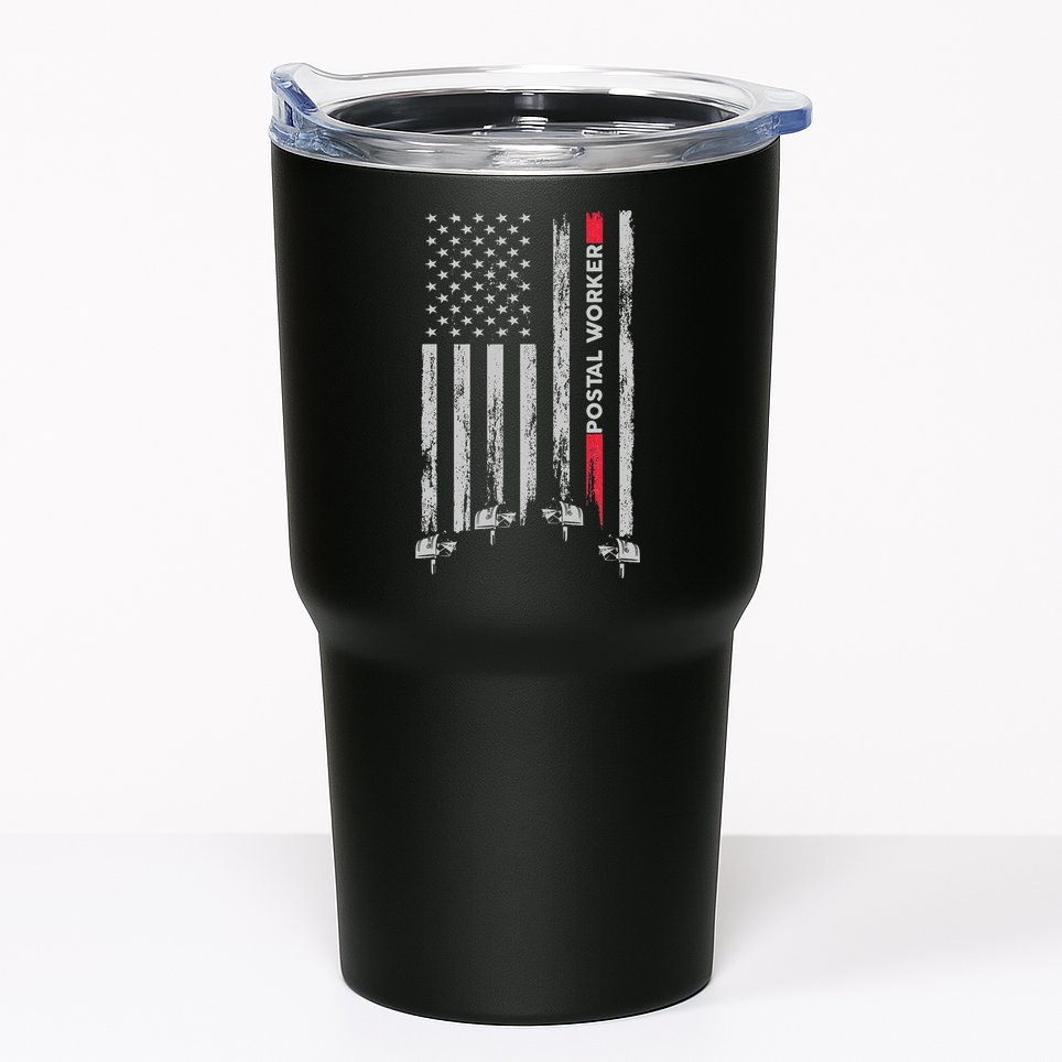 Postal Worker Vintage Usa American Flag Us Postal Tumbler