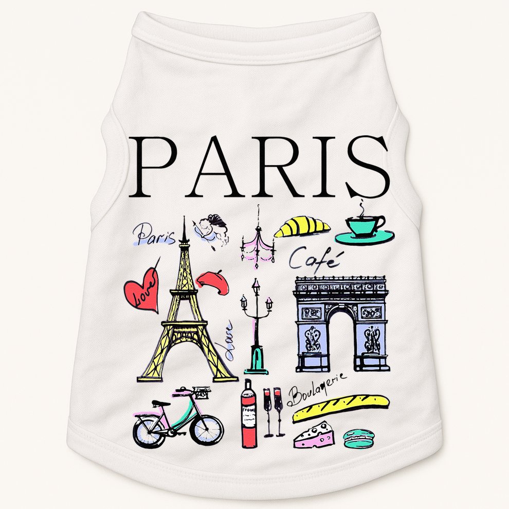 Paris Woman Woman Paris Tee Doggie Tank