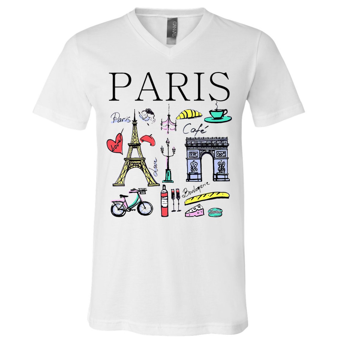 Paris Woman Woman Paris Tee V-Neck T-Shirt