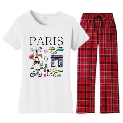 Paris Woman Woman Paris Tee Women's Flannel Pajama Set