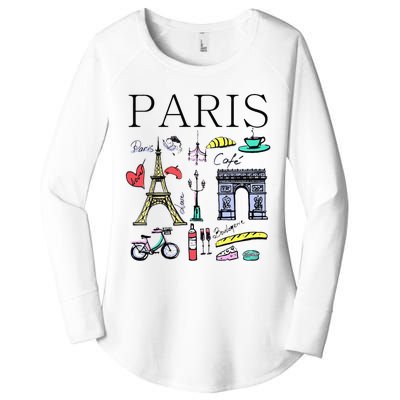 Paris Woman Woman Paris Tee Women's Perfect Tri Tunic Long Sleeve Shirt