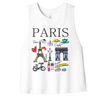 Paris Woman Woman Paris Tee Women's Racerback Cropped Tank