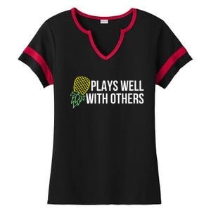 Plays Well With Others Swingers Ladies Halftime Notch Neck Tee