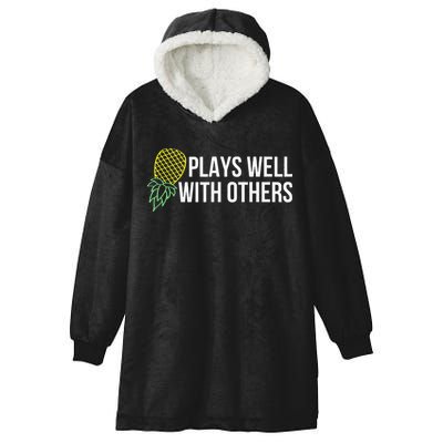 Plays Well With Others Swingers Hooded Wearable Blanket