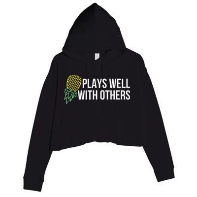 Plays Well With Others Swingers Crop Fleece Hoodie