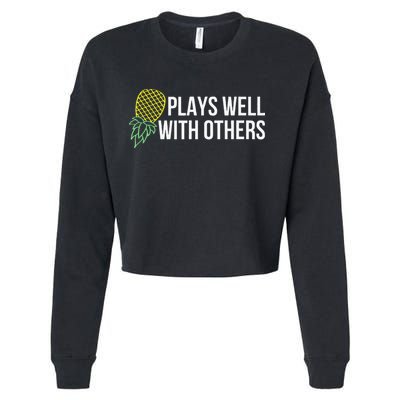Plays Well With Others Swingers Cropped Pullover Crew