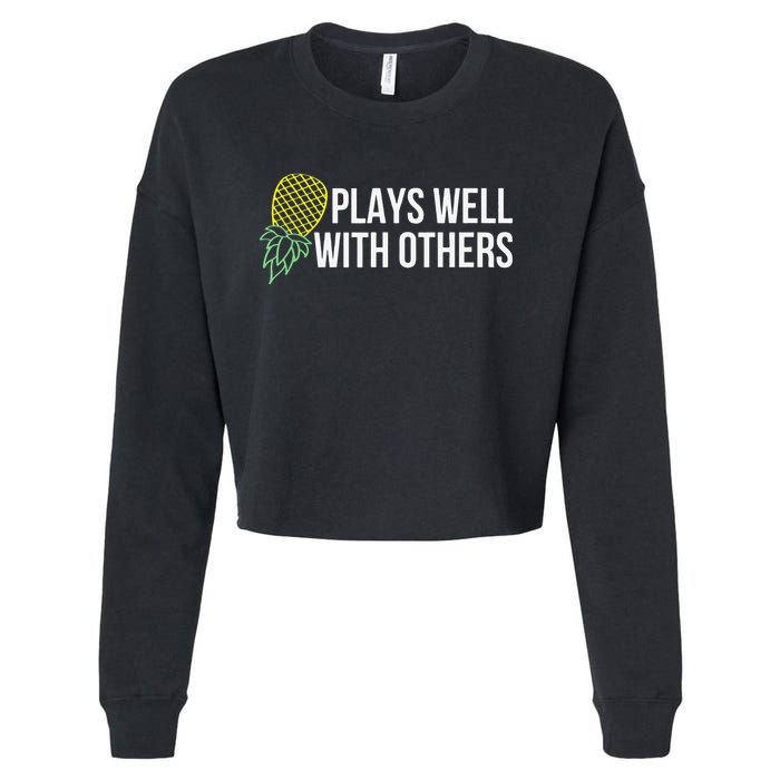 Plays Well With Others Swingers Cropped Pullover Crew