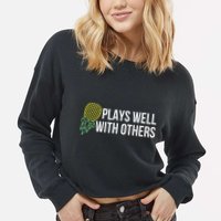 Plays Well With Others Swingers Cropped Pullover Crew