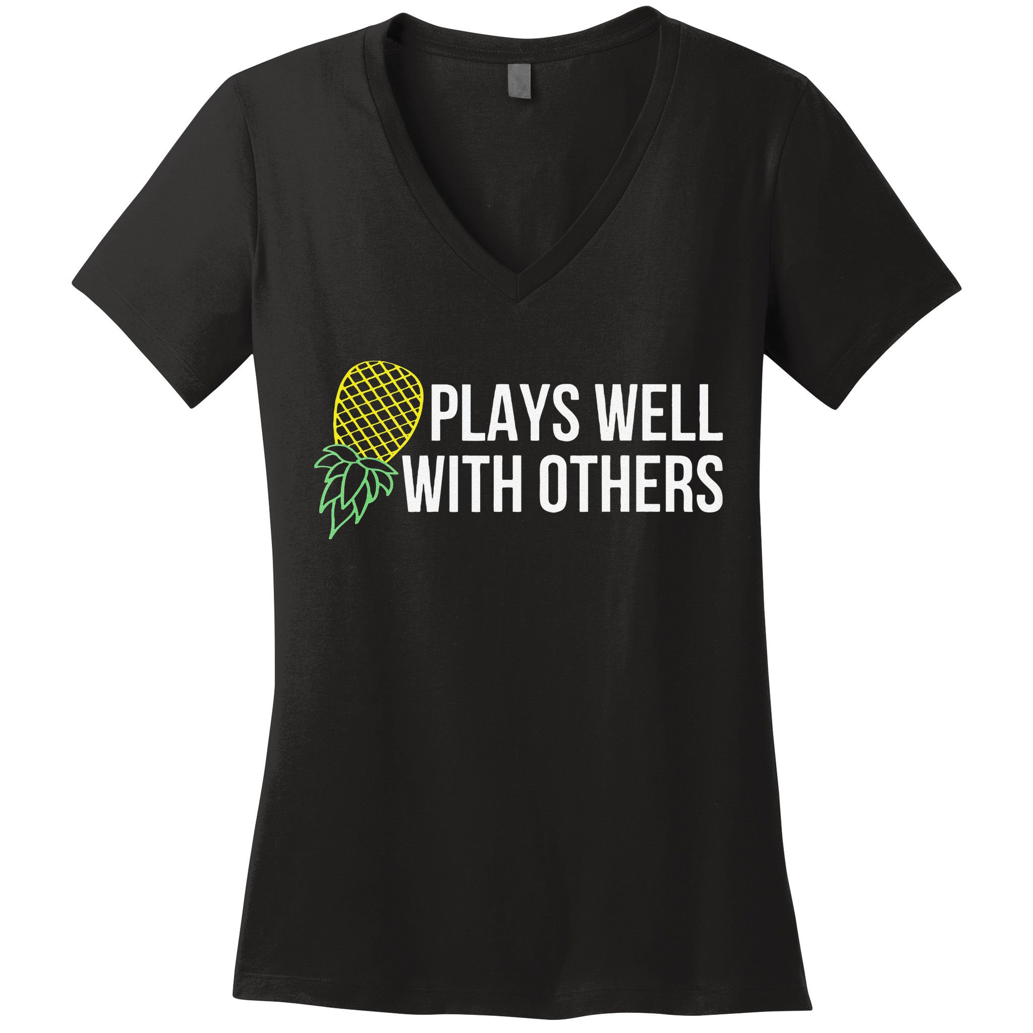 Plays Well With Others Swingers Women's V-Neck T-Shirt