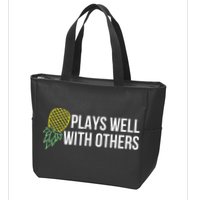 Plays Well With Others Swingers Zip Tote Bag