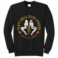Plays Well With Others Swinger Couples Upside Down Pineapple Sweatshirt