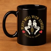 Plays Well With Others Swinger Couples Upside Down Pineapple 11oz C Handle Ceramic Mug