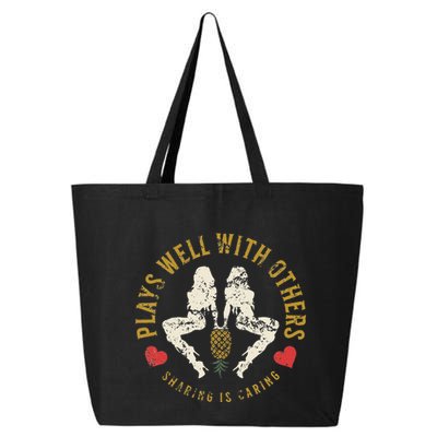 Plays Well With Others Swinger Couples Upside Down Pineapple 25L Jumbo Tote