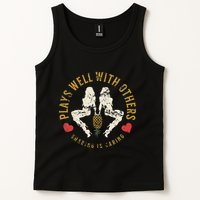 Plays Well With Others Swinger Couples Upside Down Pineapple Tank Top