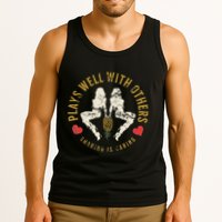 Plays Well With Others Swinger Couples Upside Down Pineapple Tank Top