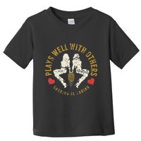 Plays Well With Others Swinger Couples Upside Down Pineapple Toddler T-Shirt