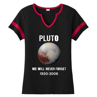 Pluto We Will Never Forget Gift Ladies Halftime Notch Neck Tee