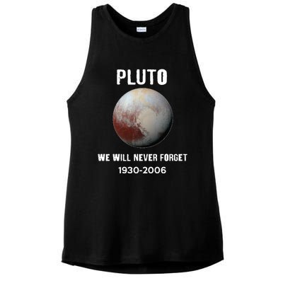 Pluto We Will Never Forget Gift Ladies PosiCharge Tri-Blend Wicking Tank