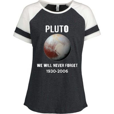 Pluto We Will Never Forget Gift Enza Ladies Jersey Colorblock Tee