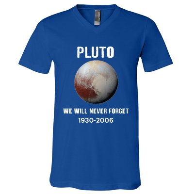 Pluto We Will Never Forget Gift V-Neck T-Shirt