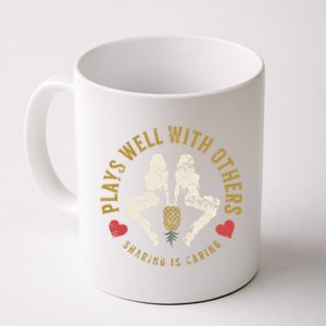 Plays Well With Others Swinger Couples Upside Down Pineapple Cute Gift Coffee Mug